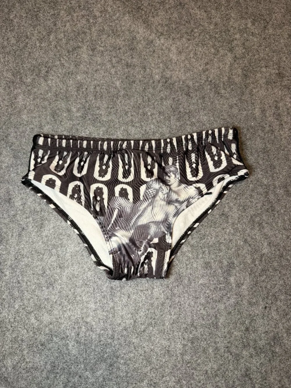 aussieBum Men’s Tom of Findland Photo Print Swim Brief Black White Medium